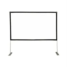 Экран портативного проектора с подставкой 100 дюймов 120inch 169 HD Складные фильмы для домашнего кино