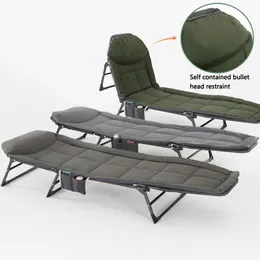 Camp Furniture Adjustable Portable Recliner Foldable Outdoor Sun Lounger Lounge Chair Lunch Break Folding Bed Office Breathable Comfort BedC