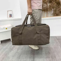 duffel bags Canvas Travel Bag for Men Solid Durable Handbag Outdoor Sports Storage Luggage Backpack Large Capacity Sac De Voyage 220626