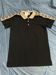 202SS 여름 100%면화 남자 폴로 티셔츠 EST 로고 꿀벌 자수 프린트 패션 의류 셔츠 트렌드 짧은 슬리브 tshirt