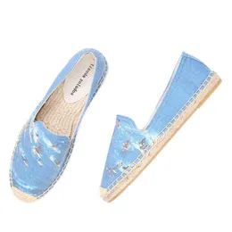 HBP Dres Shoe Limited Platt Platform Canva Rubber Slip on Casual Sapato Zapatilla Mujer Espadrille Sko för kvinnor 220723