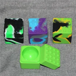 60ml large Silicone Pad Silicon Storage box Square Shape Wax Jars Dab Concentrate Tool Dabber Oil Holder for Dry Herb smoking bowl quartz banger ash catcher