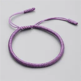 Charm Purple Rope Bracelet Women Handmade Knots Braided Bracelets & Bangles Friendship Fashion Accessories Jewelry Girls Gift