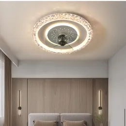 노르딕 침실 장식 LED 조명 객실 천장 선풍기 조명 램프 레스토랑 식당 식당 천장 팬 리모컨 LFLA