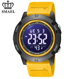 Smael Mens Watches Luxury Brand Military Digital Sport Clock Waterproof LED Light Wrist Watch for Men 1902 Stopwatches 220517
