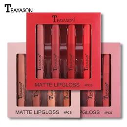 TEAYASON Velvet Lipstick Set Lip Gloss Lip Glaze Pumpkin Color Matte Non-stick Cup Non-fading Lipsticks