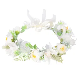 Floral Hair Band Girl Flower Wrenik Opaska na głowę Halo Head Krownie Garland Headpiece Festival Party Wedding Q170b