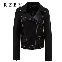 RZBY 여성 진짜 가죽 자켓 오토바이 재킷 바이커 재킷과 코트 201030을위한 진짜 가죽 자켓