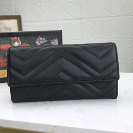 Lyxdesigner plånböcker Korthållare Kvinnor Real Leather PVC Business Credit Card Holders Long Flip Cover Plånbokväskor Män mynt Pouch Present med Box Wholesale