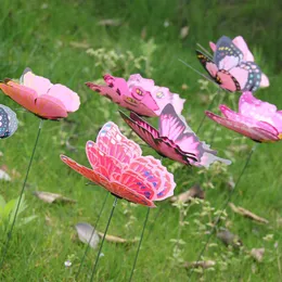 Декоративные цветы венки с двойным слоем моделирование бабочка 3D стерео полюс