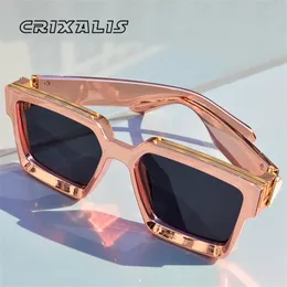 CRIXALIS Fashion Steampunk Sunglasse 21 colori Luxury Square Anti Driving Occhiali da sole per uomo zonnebril dames 220629