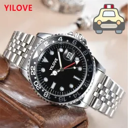 Mężczyźni kwarc importowany zegarek 40 mm Wysokiej jakości zegar ze stali nierdzewnej Wodoodporny Montre de luksus Luminous Layer Business Busines