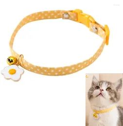 Collari per gatti Guinzagli Adorabile collare per cuccioli di gattino con campanella Accessori per animali domestici in cotone regolabili e confortevoli