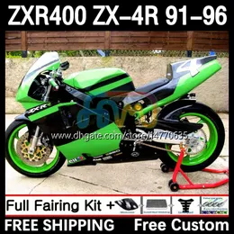 Ciało OEM dla Kawasaki Ninja ZXR 400 CC ZX-4R ZX4R 91-96 Bodywork 12DH.154 ZX 4R 4 R 400CC ZXR400 91 92 93 94 95 96 ZXR-400 1991 1992 1993 1994 1995 1996 1996 Greena Fairing Stock Greena