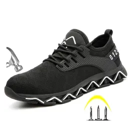 CE godkänd ny herr modeljus stål tå anti smashiong arbetsskor män utomhus punktering bevis säkerhet skor sneakers stövlar 210315