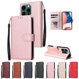 Fall för Xiaomi Redmi 13C Obs 13 4G 13 Pro Plus K60 Ultra 12 4G Obs 12S 12C POCO M4 X4 C40 K40S F4 PU LÄDER PALLET Vanlig kortram FLOP COVER POUCH RAND