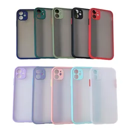 Ochrona obiektywu aparatu Clear Mat Transparent Case Hybrydowe szok zbroi dla iPhone'a 15 14 13 12 11 Pro Max XR XS x 8 7 Plus