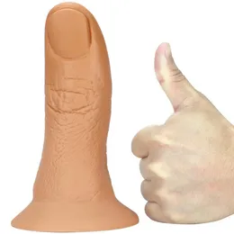 Pene realistico Comodo Nessun odore Forma di dito in silicone Comodo dildo Masturbazione femminile