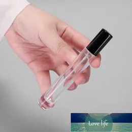 10 adet / grup 10 ml Şeffaf Cam Parfüm Sprey Şişe Örnek Cam Flakon Taşınabilir Mini Parfüm Atomizer Altın Gümüş Kap