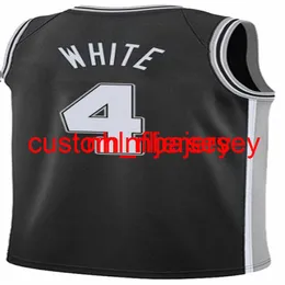 Dejounte Murray Jersey 5 Thaddeus Young 21デリックホワイト4 Bryn Forbes 7 Zach Collins 32 Keldon Johnson 3チームカラー