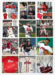 Xflsp 2022College Custom UU Utah Utes Stitched College Baseball Jersey 40 Sam Mundt maglie C. J. Cron 9 George Theodore 10 Steve Springer 26 Chris