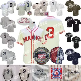 New Babe Ruth Jersey Hall Of Fame Patch 1914 1929 Grey 1935 Cream Pinstripe Cooperstown Navy Player Fans II Saluto al servizio Nero Taglia S-3XL