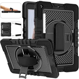 Tablet Cases For iPad Mini 6 With Kickstand And Pencil Holder Design Shockproof Drop-Proof Anti Fall Protective Cover Shoulder & Hand Strap