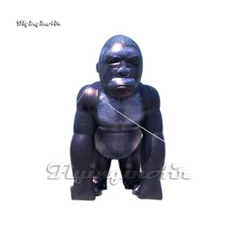 Large Inflatable Gorilla Cartoon Animal Mascot Model 4m Air Blow Up Chimpanzee For Park And Zoo Decoration