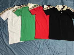 Polo da uomo T-shirt firmata High Street Ricamo Polo con risvolto tinta unita Stampa giarrettiera Opzioni di colore 4 di alta qualità2022 # G6622