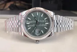 Relógios masculinos de 41 mm verde menta azul turquesa relógio masculino BP automático 2813 Wimbledon Jubilee pulseira safira mecânica BPF ródio prata 126334 relógios de pulso