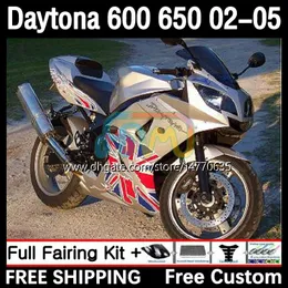 Daytona650 Daytona600のOEMボディ2002-2005ボディワーク7DH.203 Daytona 650 600 CC 600cc 650cc 02 03 04 05 Daytona 600 2002 2004 2005 ABSフェアリングキットライトグレー