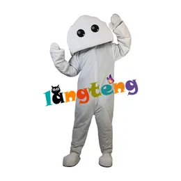 Mascote boneca traje 1030 atacado personalizado branco nuvem mascote traje halloween desenho animado animal fantasia vestido de natal roupas