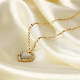 Colares pendentes minar delicados de cristal transparente Bling Zirconia Colar de coração solitário para mulheres Acessórias de luxo de mulheres