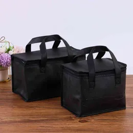 Portable Thermal Insulated Cooler Bags Outdoor Camping Lunch Bento Box Trips BBQ Meal Drink Zip Pack Picnic Bag Accessories Y220524