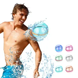 Yaz Partisi Su Dövüş Oyunu Balon Yeniden Kullanılabilir Hızlı Doldurma Suları Bomba Topları Çocuklar İçin Sıçrama Topları Yard Çim Havuzu Eğlence Oyunu Elastik Compa