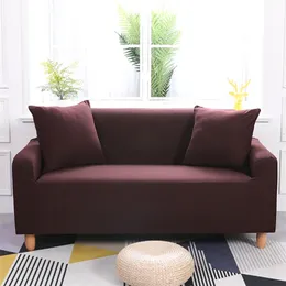 Fashion Home Textile Solid Color Sofá Cover Elastic Cushion 220615