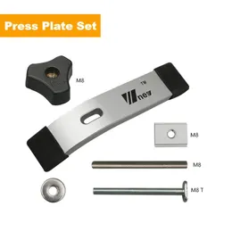 Professional Hand Tool Sets Woodworking T Track Slider M8 Screw Nut M5 Saw Table Acting Hold Down Clamp For T-Slot T-Track Wood Work DIY Too