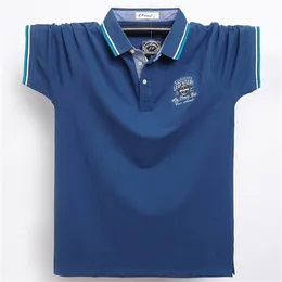 Plus 6XL 5XL XXXXL Verão Algodão Polo Homens Sólidos Veados Bordado Manga Curta Polo Camisa Homens Moda Polo Girafa Mens Camisas 220702