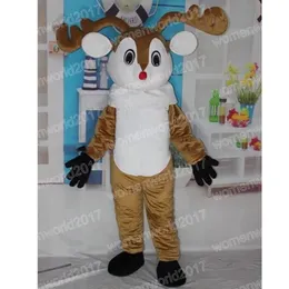 Halloween Cute de alces mascote de desenho animado coelho de caráter de caráter de caráter de carnaval para adultos festa de aniversário