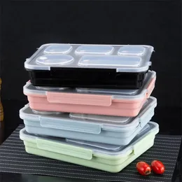 MICCK Thermal Insulation Lunch Box Eco-Friendly Bento Box With Tableware Food Container With Compartments Leakproof Not Mixed 201016