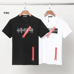 DSQファントムタートルメンズデザイナーTシャツイタリアンミラノファッションプリントTシャツ夏の黒い白いTシャツヒップホップストリートウェア100％コットントップスプラス卸売高品質