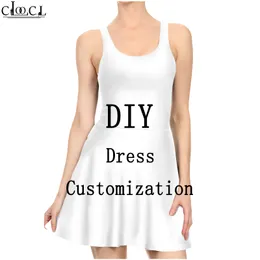 Fashion Dress Women 3D Print DIY Personalized Design Pleated Own Image P o Star Singer Anime Ladies Casual es 220706