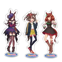 Nyckelringar Anime Umamusume Pretty Acrylic Figurvecka Suzuka Teiou Character Uma Musume Stand Models Collections
