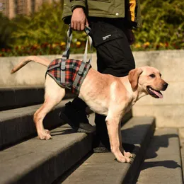 犬の襟のリーシュリーシュペットサポートハンドルとハンドルのために、高齢者または障害のある犬の前後の脚を持ち上げて大きな調整装置を持ち上げます