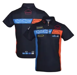 Motocyklowy kombinezon wyścigowy Summer Lapel T-shirt Casual Sports Logo koszulki z krótkim rękawem można dostosować