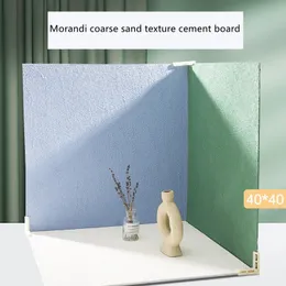 40x40cm Morandi Hard Background Board For P ography Backdrops Product Jewelry Coarse Sand Texture Cement Studio P o 220607