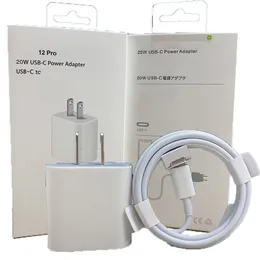 PD 20W carregador rápido USB-C para o cabo Tipo-C para iPhone11 12 13 MAX Pro Travel Wall Charger Chargers Chargers