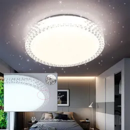 Luces de techo Lámpara LED Luz de cristal moderna 220V 42W 30W 22W 18W 12W Araña ultra delgada para sala de estar Dormitorio