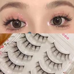 False Eyelashes Recommended Natural Artificial 5 Pairs Fairy Hair Cos Little Devil Grafted Fish Tail Segment EyelashesFalse