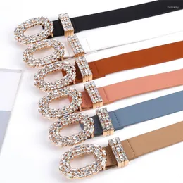 Cinture Cintura da donna di moda Lusso Brillante strass Design elegante Diamante Cinturino da donna di alta qualità Cinture Cinture Fier22
